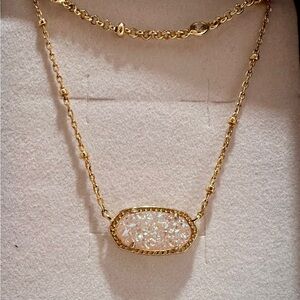 Kendra Scott Elisa Gold Multi Strand Dusty Druze Necklace